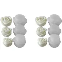 Typecat 6 STK Blomma Aromaterapi Ljus Silikonform Ros Handgjord Aromaterapi Tvålexpansionssten Gipsformtillverkningsverktyg