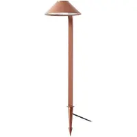 LINDBY LED-markspettslampa Capelo, lerfärgad, 78 cm, IP65 Capelo, Terrakotta, Aluminium / grå / zink, Modern