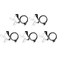 Torribaly 5X Straight Listen Only Transparent Flexible Acoustic Tube Earpiece 3.5mm Earphone Headset Mono Jack for Walkie-Talkie