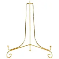 Torribaly Guld Display Stativ HantverksfäSte BokhåLlare Foto Piedestal SkåL SkåL Ram Bild Tallrik Rack Staffli FöRvaringsdekor-15Cm