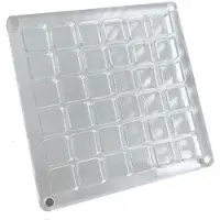 Semoic 2 St 36Grids Akryl Klar Magnetic Seashell Display Box, Diamond Gemstone Beads FöRvaringsdisplay Organizer Box