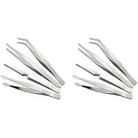 Torribaly 8-Delad Uppsättning Av Rostfritt Stål Kombinationspincett, Armbågsspets, Arbetsbesparande Tång, Tvärvända Stämpelklämmor med Platt Mun