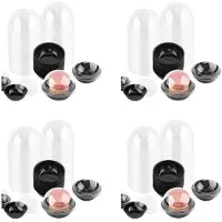 Torribaly 200-Pack Genomskinlig -Cupcake-Behållare i Plast, Individuella Förpackningar Behandla Boxar med Kupollock för Muffins Macaron