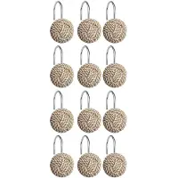 Semoic Boho Knots Duschdraperikrokar, Heminredning Duschdraperiringar för Badrum, Duschdraperihängare Set med 12