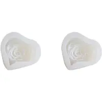 Torribaly 2X Rosenhjärtaljus Silikonform Gör-det-Själv-Blommor Formade Ljustillverkning Tvål Hartsform Hantverk Alla Hjärtans Presenter Till Flickvän