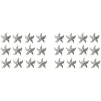 Typecat SjöStjäRna Servettringar 24 Silver Nautical Sommar BröLlopsfest Strandbordsdekor