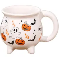 Semoic Halloween-Trollkarl, Magisk Burk, Keramisk Mugg, Dekorativ Prydnad, Pumpa, Spöke, Eftermiddagste, Frukost, Mjölkkopp, Present