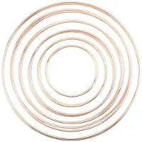 Semoic 12 St 6 Storlekar Guld DröMfåNgare Metallringar Blommiga Hoops Krans Macrame Creations Ring för GöR-Det-SjäLv Hantverk