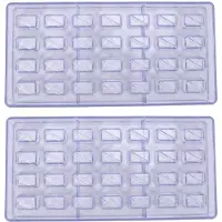 Torribaly 2X Diy Pastry Tools Polycarbonate Chocolate Molds and Chocolate Making Supplies Candy Cake Baking Mould
