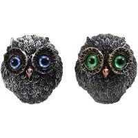 Semoic Realistic Owl Pendant - Lucky Owl Guardian Figurine, Filt Owl Beads Ornament, Animal Decor