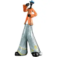 Semoic Jazzbandspelare Statyetter Vintage Musiker Figur Resin Statyer Desktop Ornament Retro Skulptur Hem Inomhusdekor A