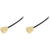 Torribaly 2st 50 cm RJ12 6P6C-Koppling 2-Vägs RJ11-Telefonkabelsplitteradapter Lämplig för Telefon