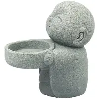 Semoic Vintage Buddha Värmeljushållare - Buddha Ljusstake Lampstativ Elegant Hartsstaty för Heminredning