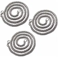 Semoic 3X Fashion Jewelry Stainless Steel Necklaces for Men Women Keel Chain Choker Necklace 3mm 24Inch