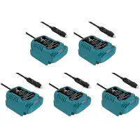 ISTOVO 5X för Maikta BL1830 BL1840 BL1850 BL1840B BL1815 18V Li-Ion Batteri Cigarettändaruttag Miniladdare Fordonsladdare