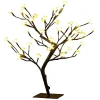 Semoic LED-Bordslampa för Körsbärsblommor, Skrivbord, Rum, Säng, Sovrum, Hotell, Butik, Hem, Festivaldekor, Trädbordslampa