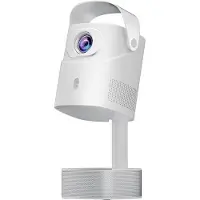 ISTOVO Projektor 4K-Stöd för Film, WiFi och BT för Hemmabioprojektor, Teleskopstativ för Sovrum, Brittisk Kontakt
