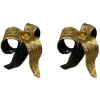 ISTOVO 2X Klassisk Ljusstake Personlighet Bananform Ljusstake Hem Bord Ljusstake Fest Special Rekvisita Hem Deco-A
