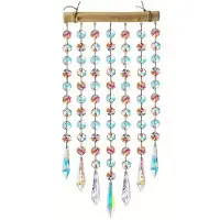 Semoic Solfångare med Kristaller Prisma Solfångare Glittrande Fönsterkristaller Wind Chime Rainbow Maker Heminredning Inomhus A