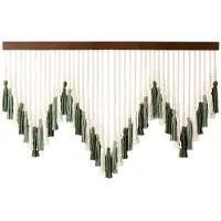 Semoic Macrame Tofs Garland Grön Boho Väggkonst Barnkammare Väggdekor Makrame Vägghängande Barn Sovrumsinredning A