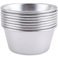 Semoic 8 Stycken Individuella Formar Puddingformar Koppar MinichokladsmäLta Pannor Non-Stick Cupcake Cake Cookie Pudding Form