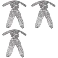 Typecat 3X Heavy Duty Fitness Viktminskning Svett Bastudräkt Träningsgym Anti-Rip Silver XXL