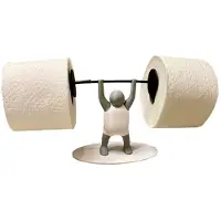 Torribaly Fitness Tyngdlyftning Toalettpappershållare Intressant Badrumsdekoration 3d-Tryckt Pappershållare