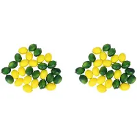 Typecat 56 St Konstgjorda Citroner och Limefrukter Falska Frukter Dekorativa Konstgjorda Citrusfrukter Konstgjorda Dekorationer för Hemköket