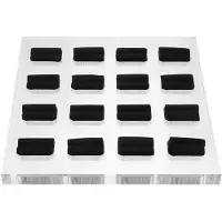 Semoic Akryl Ringorganisatorbricka 16 Platser, Liten Smyckesdisplay, Smyckesförvaringslåda för Smyckesbord och Bänkskiva