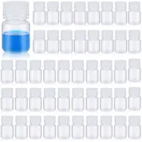 Tlily 48 St 1 Oz Pillerflaska Provflaska Polypropen Reagensflaska med Bred Mun Plast PP Provbehållare med Lock