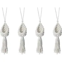 Typecat 4X Boho Macrame Air Plant Hanger Tillandsia Hängande RephåLlare Blomma Heminredning (13CM)