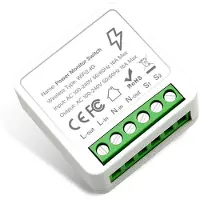 Torribaly Tuya WiFi Module 16A med Power Monitor Support 2Way Control Home DIY Breaker för Alexa Alice