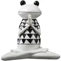 Semoic Abstrakt Yoga Groda Staty Groda Modell Staty Djursamling Staty Vardagsrum Skrivbordsdekoration B