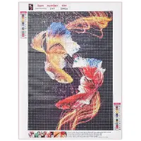 Semoic DiamantmåLning Helcirkel Diamantkit Strass Bildkonst Hantverk HemdöRrdekoration (Koi)