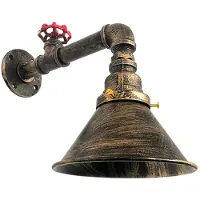 Semoic 1St Vintage Industriell Rustika VäGgbordslampor Steampunk Metall VattenröR Tak VäGg Bordslampor
