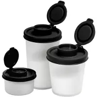 Semoic Salt- och Pepparshakers Fuktsäkra Resekryddset Kryddburk med Lock