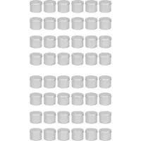 Exogio 48 Pack Round Metal Tins Box Candle Tin Black Aluminum Jar Storage Empty Pot Plain Cans Cream Cosmetic Container