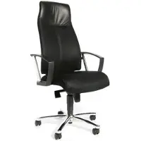 Topstar kontorsstol High Sit up, svart, inkl. fasta armstöd A1, mått: (B)480 x (D)460 x (H)440 - 520 mm (SU39A-BG0)
