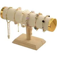 Semoic Nytt T-Band Smyckeskedja Hårband Klocka Halsband Armband Displayställ Rack Hållare Mode Kvinna Färger Guld Storlek Stil
