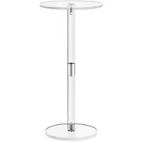 Semoic Akryl Transparent Soffbord Klart Dryckesbord Litet Rund Gavel Rumssidobord Akryl Skrivbord Hemdekorationer