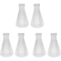Torribaly 3X Laboratoriegraderad Konisk Erlenmeyer-Kolv i Plast, MäTbar, SläT Tjock VäGg, Två Flaskor på 250 Ml
