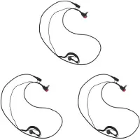 Torribaly 3X 2 Pin G Shape Headset Earpiece Mic for Two Way Radio Security Walkie Talkie Radio for