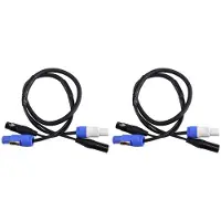 Typecat 2X Flexibel Powercon-Kombinationskabel 1m XLR DMX512-Strömkombinationskabel 3 X 1,5 mm för Moving Heads för Scenbelysning