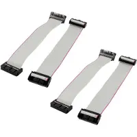 Torribaly 4 Pieces 2.54 mm Pitch 20 Pin F/F IDC Flat Ribbon Cable Connector