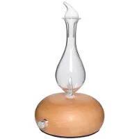 Torribaly 25 Ml Massivt Trä Glas Automatisk Aromspridare Tyst Eterisk Olja Finfördelande Luftfuktare för Kontor i Sovrum B