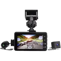 Typecat Motorcykel DVR Dash-Kamera med Främre Bakre Kamera Dual Video Loop Inspelning Vattentät Motorcykel Driving Recorder Cam