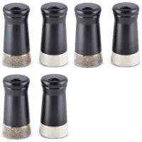 ISTOVO Pepparshakers med Justerbara Hällhål Elegant Salt- och Peppardispenser i Rostfritt Stål Perfekt för Havssalt 6 St