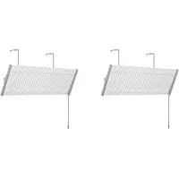 Torribaly 2X Aluminiumgaller Luftkonditionering Vindruta Anti-Direkt BlåSande Luftdeflektor HushåLlsluftkonditionering Baffel