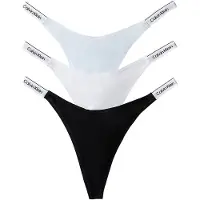 Calvin Klein 3 Pack Dipped Thongs Icon Logo