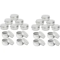 Typecat PACK of 50 - 15Ml Aluminium Tin Large Make Candle Pots Capacity Empty Cosmetic/Candle/Spice Pots/Sweet Tin Jar